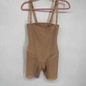 Honeylove Super Power Shorts Medium Beige Adjustable Straps Shapewear